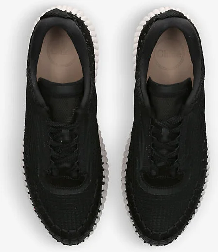 Mens Black Nama Embroidered Suede and Recycled Mesh Trainers Eur 40 / 6 Uk Men - Image 2