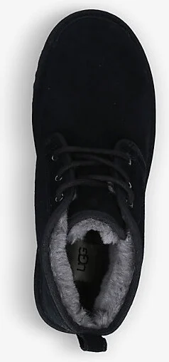 Mens Black Neumel Logo-Debossed Suede Chukka Boots Eur 46 / 12 Uk Men - Image 2
