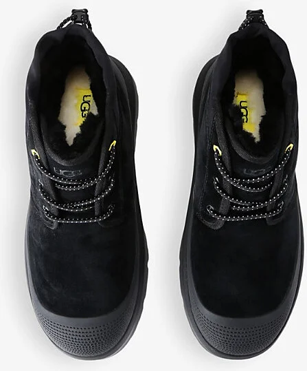 Mens Black Neumel Weather Logo-Debossed Suede Chukka Boots Eur 44 / 10 Uk Men - Image 2