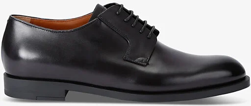 Mens Black New Classic Flex Leather Derby Shoes Eur 41 / 7 Uk Men