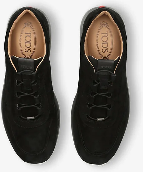 Mens Black Nuova Allacciato Sportivo 79K Suede Low-Top Trainers Eur 40 / 6 Uk Men - Image 2