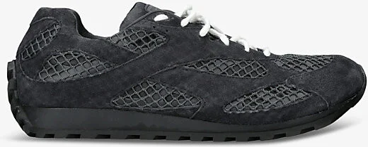 Mens Black Orbit Suede and Mesh Low-Top Trainers Eur 44 / 10 Uk Men