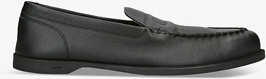 Mens Black Pace Leather Loafers Eur 39 / 5 Uk Men