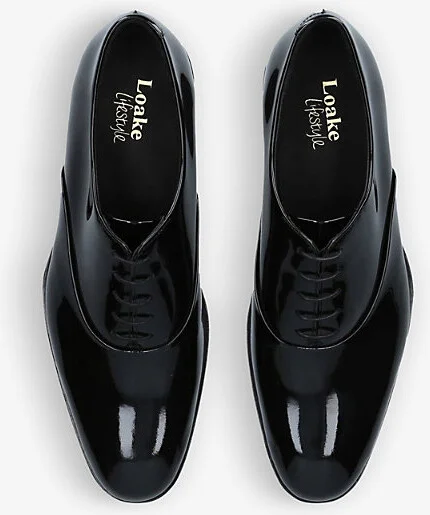Mens Black Patent Leather Oxford Shoes Eur 46 / 12 Uk Men - Image 2