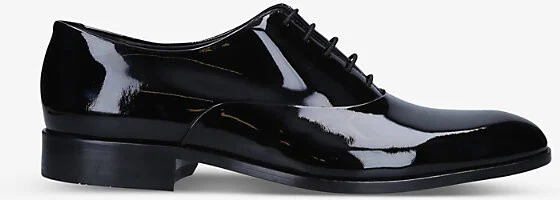 Mens Black Patent Leather Oxford Shoes Eur 46 / 12 Uk Men