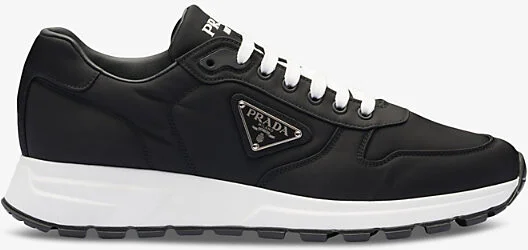 Mens Black Prax 01 Re-Nylon Logo-Plaque Nylon Low-Top Sneakers 13.5