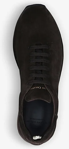 Mens Black Race 17 Covered-Sole Suede Trainers Eur 44 / 10 Uk Men - Image 2