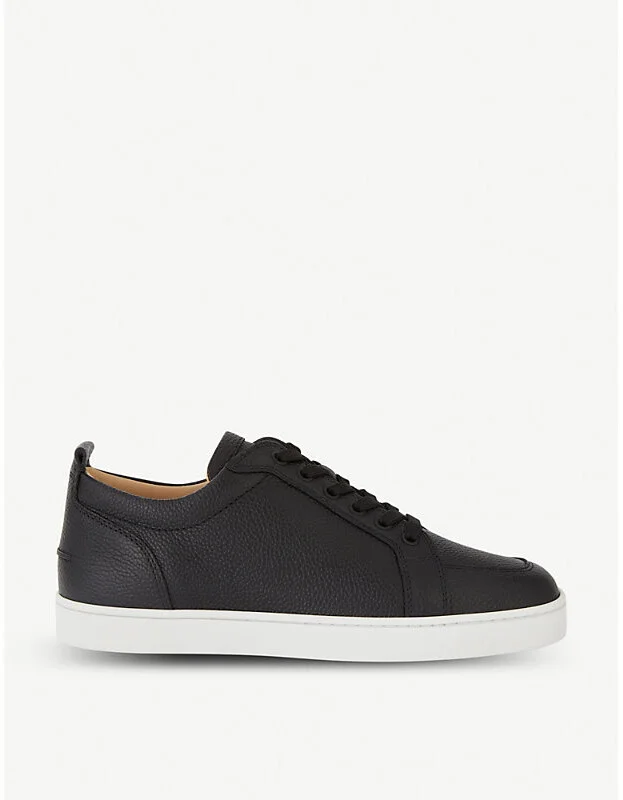 Mens Black Rantulow Leather Trainers Eur 44 / 10 Uk Men