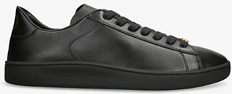 Mens Black Royco Leather Low-Top Trainers Eur 41.5 / 7.5 Uk Men