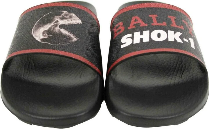 Men's Black Rubber With Logo And Red Edge Consumer Slide Sandals (8 EU / 9 US) - Image 3