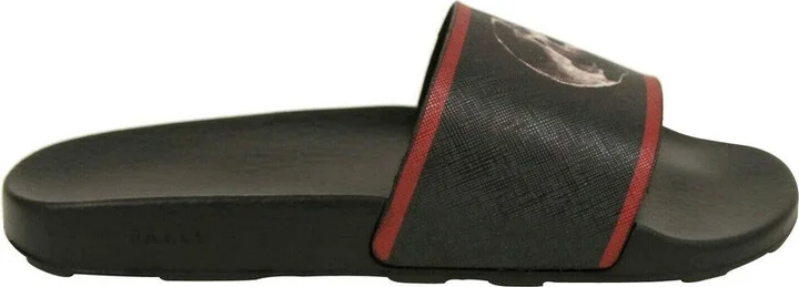 Men's Black Rubber With Logo And Red Edge Consumer Slide Sandals (8 EU / 9 US) - Image 6