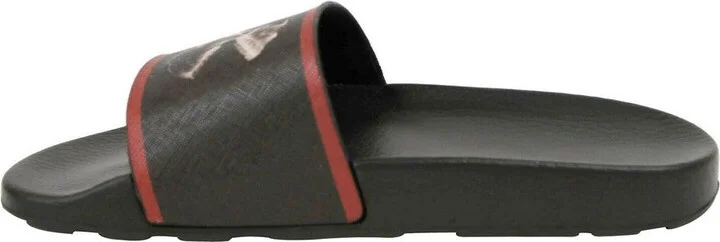 Men's Black Rubber With Logo And Red Edge Consumer Slide Sandals (8 EU / 9 US) - Image 7