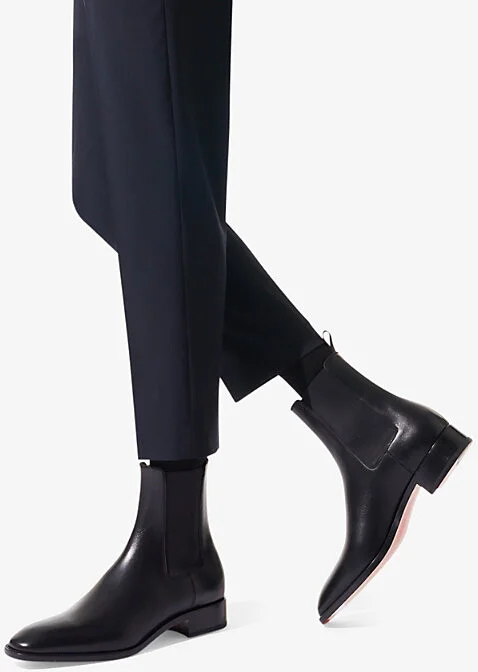 Mens Black Samson Leather Chelsea Boots Eur 47 / 13 Uk Men - Image 2