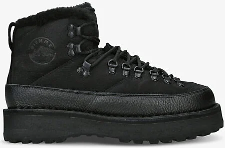 Mens Black Sesto Mid-Top Suede Boots Eur 40 / 6 Uk Men