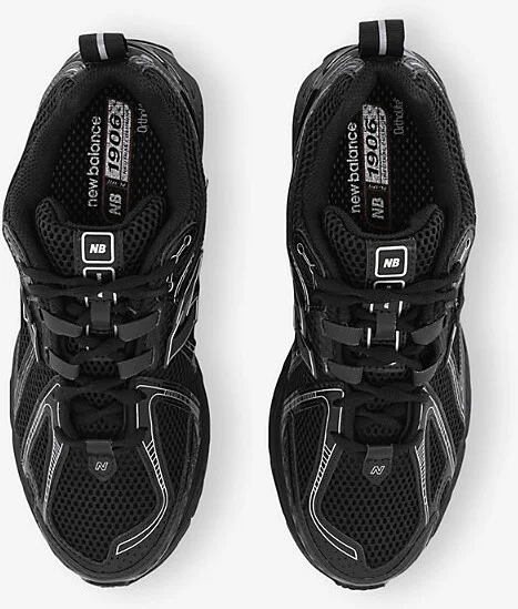 Mens Black Silver 1906 Mesh Low-Top Trainers Eur 42 / 8 Uk Men - Image 2