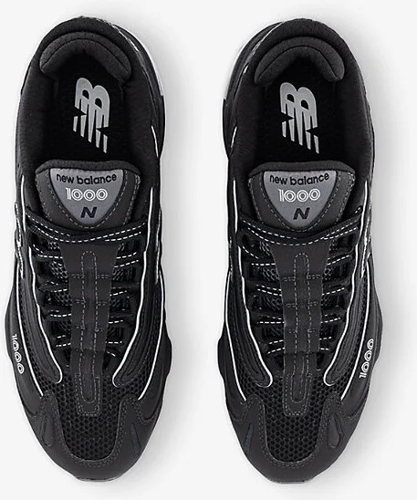 Mens Black Silver Lny 1000 Woven Low-Top Trainers 11 - Image 2