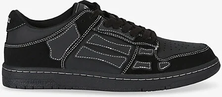 Mens Black Skel Low Leather Trainers Eur 40 / 6 Uk Men