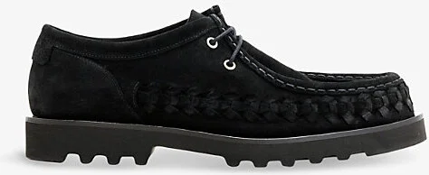Mens Black Skiff Lace-Up Suede Boat Shoes Eur 43 / 9 Uk Men