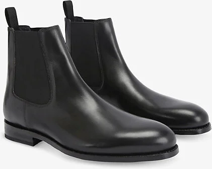 Mens Black Sloane Leather Chelsea Boots Eur 41 / 7 Uk Men - Image 2