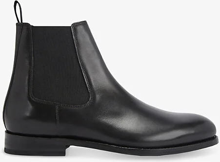 Mens Black Sloane Leather Chelsea Boots Eur 41 / 7 Uk Men