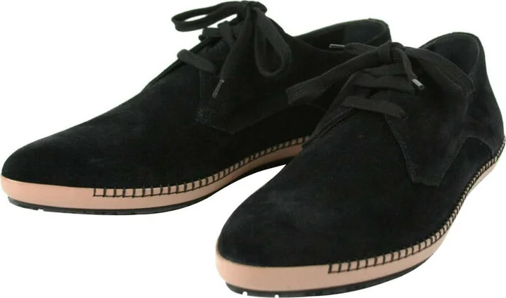 Men's Black Suede Pointed Toe Dress Shoe 512171 1000 - Image 2