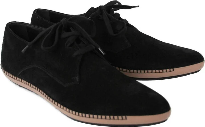 Men's Black Suede Pointed Toe Dress Shoe 512171 1000 - Image 4