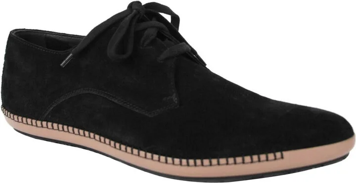 Men's Black Suede Pointed Toe Dress Shoe 512171 1000