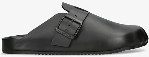 Mens Black Sunday Leather Mules Eur 41 / 7 Uk Men