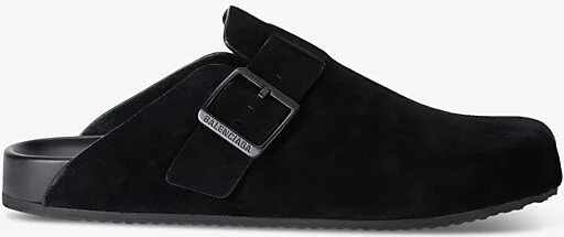 Mens Black Sunday Suede Mules Eur 41 / 7 Uk Men