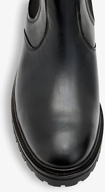 Mens Black Toby Stonewashed Leather Chelsea Boots Eur 43 / 9 Uk Men - Image 2