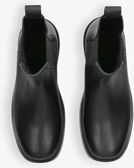 Mens Black Torino Pull-Tab Leather Chelsea Boots Eur 44 / 10 Uk Men - Image 2