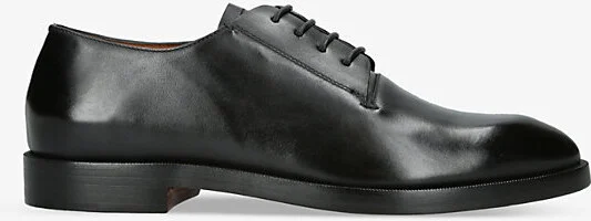 Mens Black Torino Tonal-Stitching Leather Oxford Shoes Eur 45 / 11 Uk Men