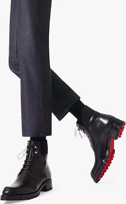 Mens Black Trapman Leather Ankle Boots Eur 42.5 / 8.5 Uk Men - Image 2