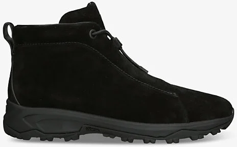 Mens Black Triple Stitch Vetta Suede High-Top Trainers Eur 40 / 6 Uk Men