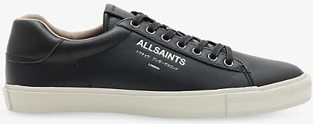 Mens Black Underground Leather Low-Top Trainers Eur 44 / 10 Uk Men