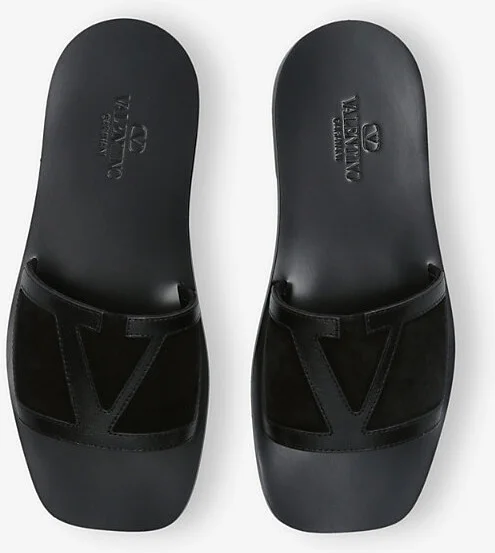 Mens Black Viva Superstar Leather and Suede Sandals Eur 45 / 11 Uk Men - Image 2