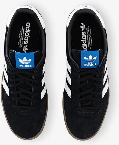 Mens Black White Gum Montreal Leather Low-Top Trainers 10 - Image 2