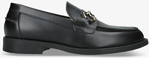 Mens Black Wilde Horsebit Leather Penny Loafers Eur 43 / 9 Uk Men