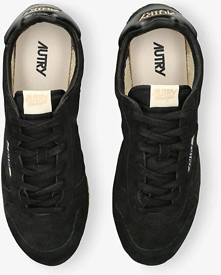 Mens Black Windspin Suede Low-Top Trainers Eur 46 / 12 Uk Men - Image 2