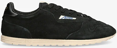 Mens Black Windspin Suede Low-Top Trainers Eur 46 / 12 Uk Men