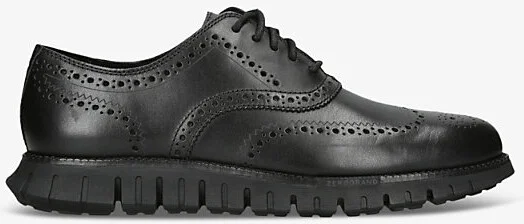 Mens Black Zerøgrand Wingtip Leather Oxford Shoes Eur 46 / 12 Uk Men