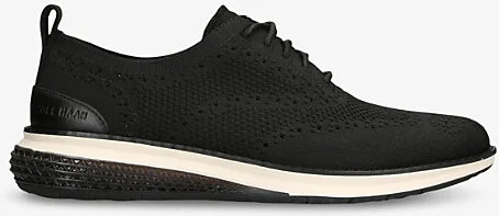 Mens Black Zerøgrand Wingtip Stitchlite Knitted Oxford Shoes Eur 42 / 8 Uk Men