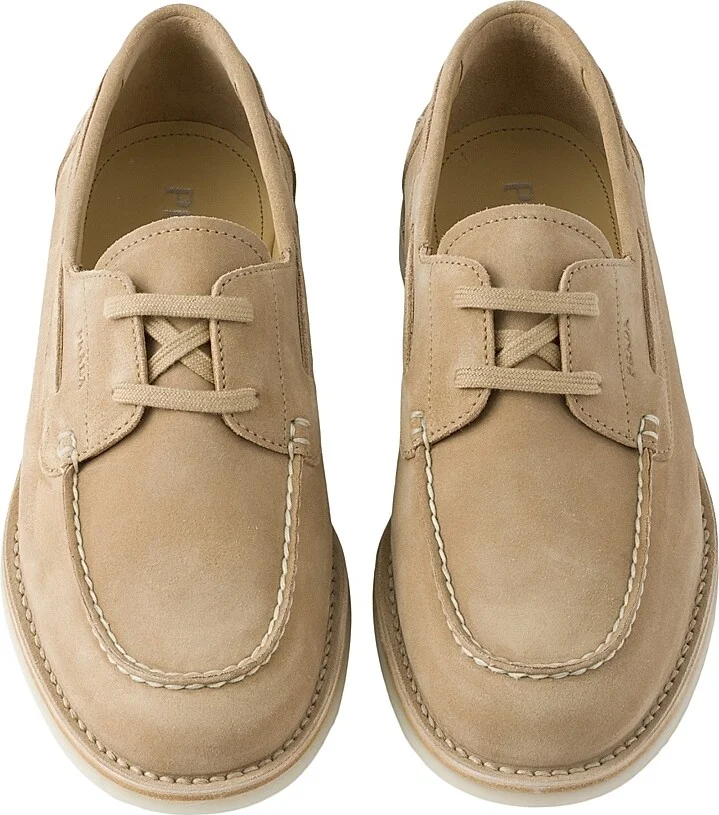 Men's Bleached Suede Loafers - Beige Khaki - Size 7 - Image 2
