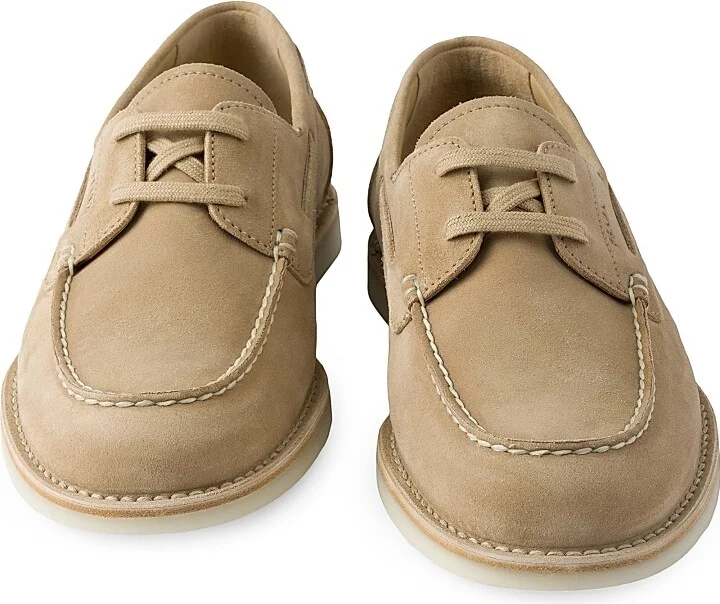 Men's Bleached Suede Loafers - Beige Khaki - Size 7 - Image 4