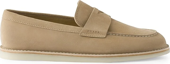 Men's Bleached Suede Loafers - Beige Khaki - Size 7