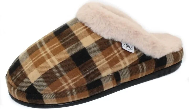 Men's Bliss Slip On Shoes - Medium In Brown Check