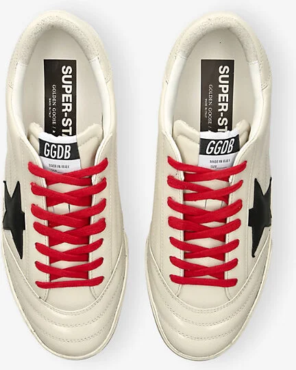 Mens Blk/Beige Men's Super-Star Matelassé Patent-Leather Low-Top Trainers 5 - Image 2