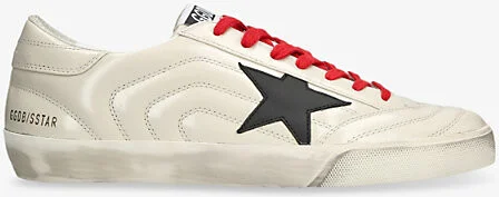 Mens Blk/Beige Men's Super-Star Matelassé Patent-Leather Low-Top Trainers 5