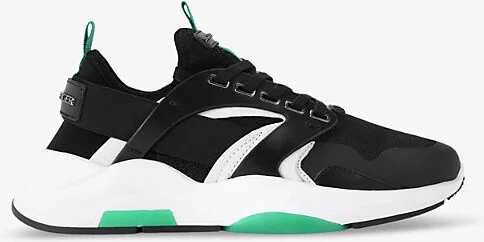 Mens Blk/Other Richmond Runner Panelled Leather Low-Top Trainers Eur 45 / 11 Uk Men