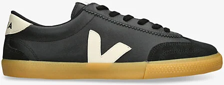 Mens Blk/Other Volley Low-Top Leather Trainers Eur 40 / 6 Uk Men
